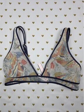 Victorias Secret Sheer Strappy Medium Bralette Bra Top Tank